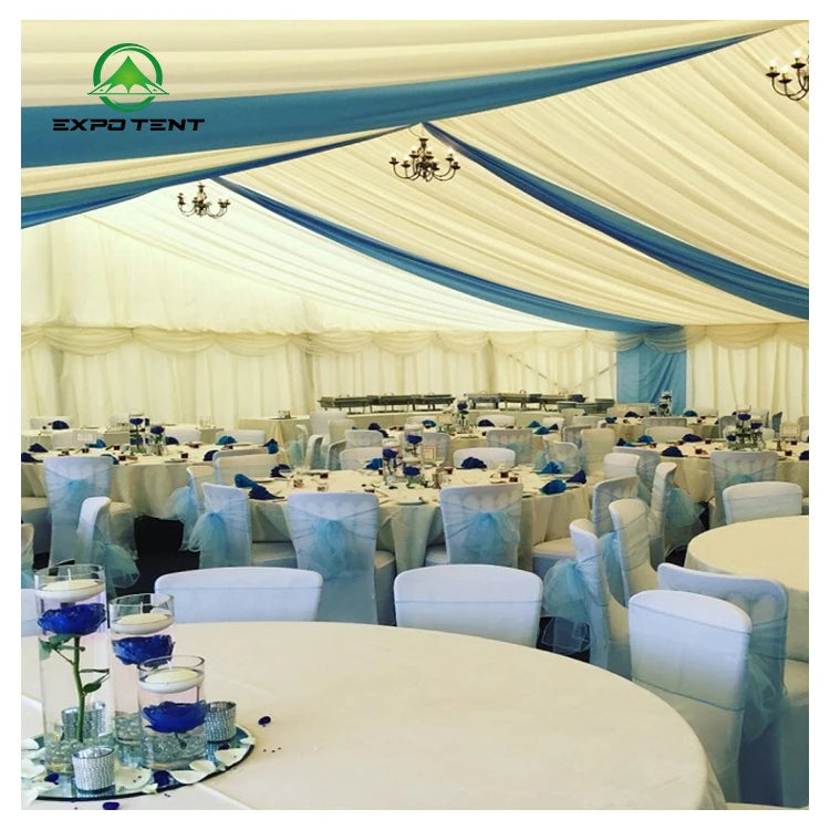 Outdoor Large Span Exhibition Wedding Event Tent Sunshade Canopy Tent Room 20 X 40 Party Tent For 200 500 People