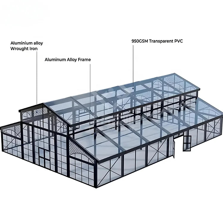 50 200 300 500 People Luxury Clear Tent Decoration Canopy Marquee Tent Rental Sale Outdoor Transparent Wedding Party Tents