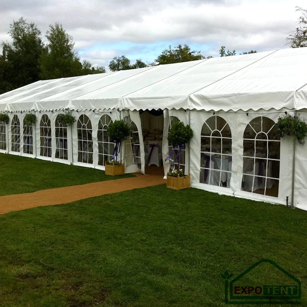 Outdoor Large Span Exhibition Wedding Event Tent Sunshade Canopy Tent Room 20 X 40 Party Tent For 200 500 People
