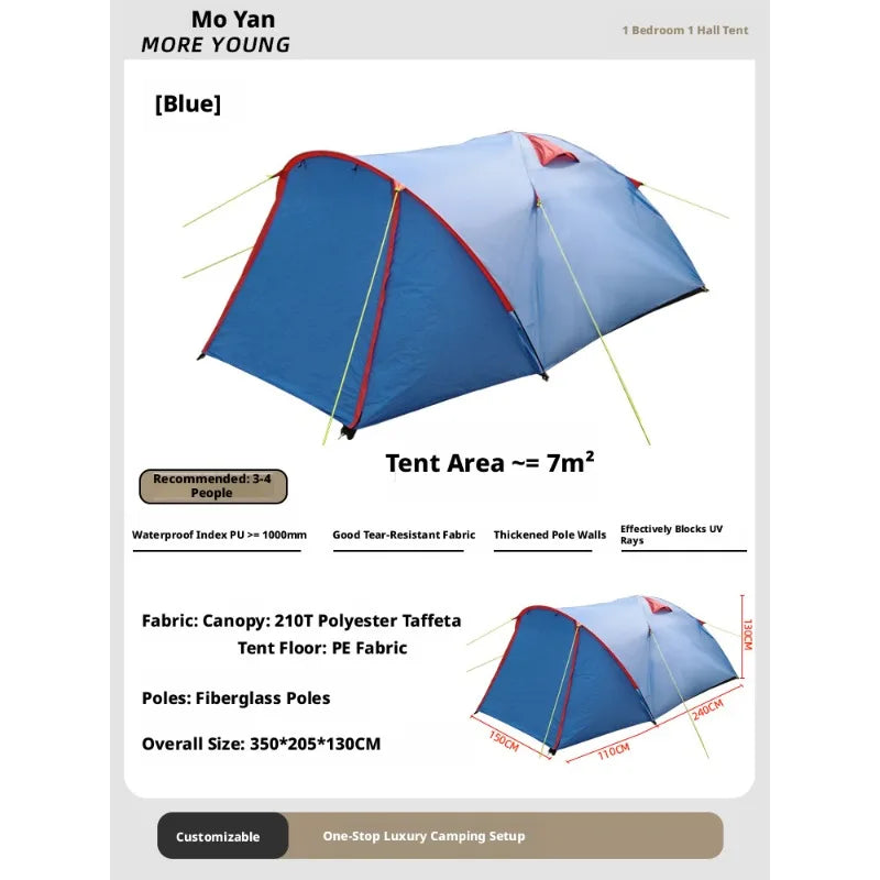 Portable Lightweight Instant Pop Up Small Outdoor Tent Windproof Waterproof Sun Shade Camping Tent for Beach and Park Leisure