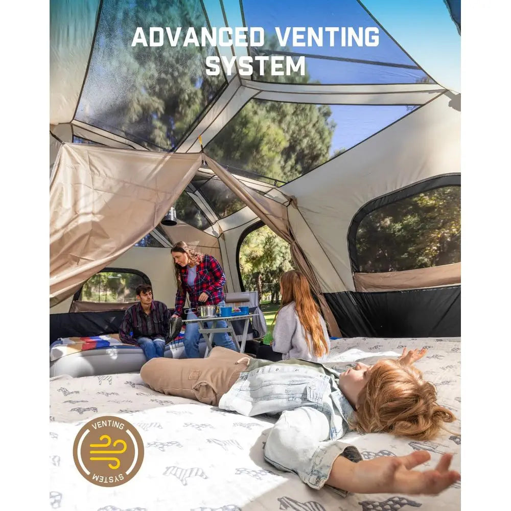 Instant Cabin Tent 6 8 10 12 Person Camping Tent Setup in 60 Seconds with Rainfly amp Windproof Portable with Carry Bag for Fam