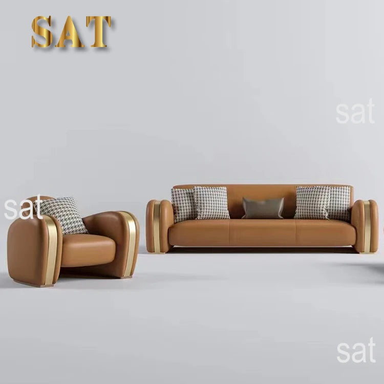 uj-Italian Design High Quality Luxury Living Room Sofa Set Home Furniture Custom Modern Leather Sectional Sofa*