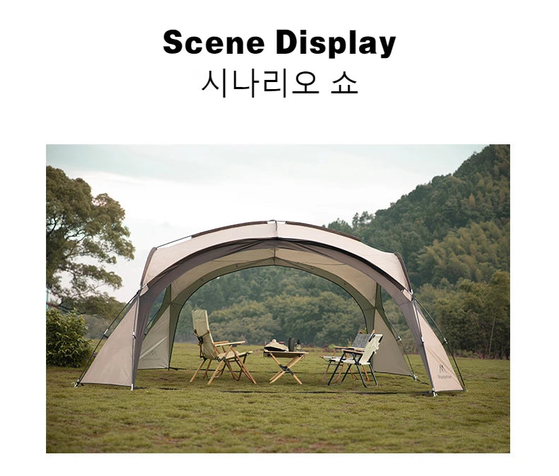 MOUNTAINHIKER 8-10 Person Outdoor Camping Dome Tents Light Luxury Round Gazebo Big Canopy Large Awning Pergola House