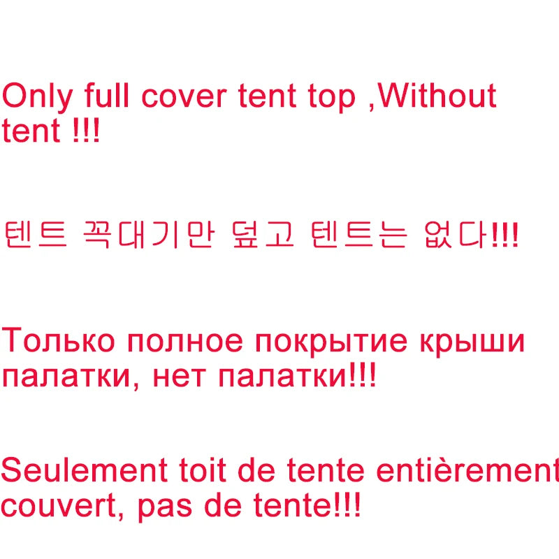 Weatherproof Rainfly Full Cover Tent Top For 5-8-12 Person Tents Protects From The Elements ,Only Tent Top, Not Including Tent