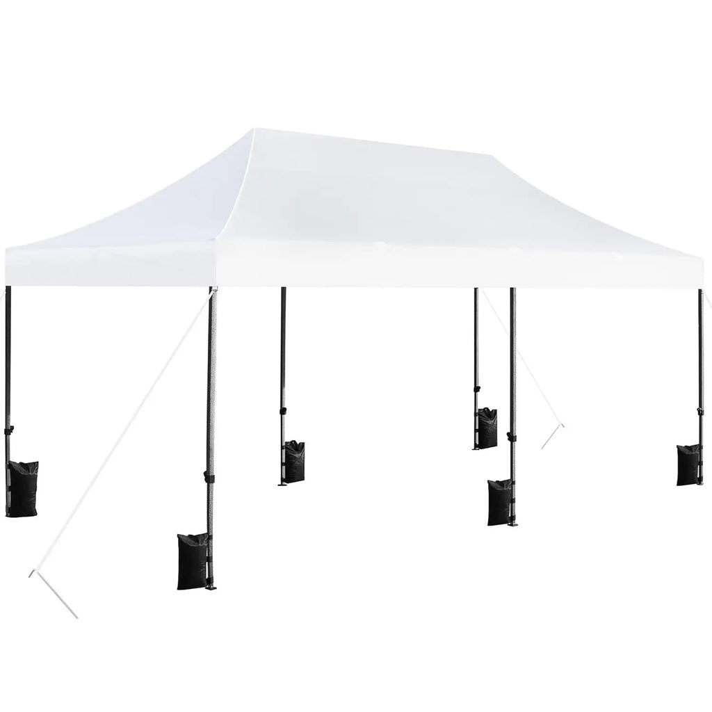 Heavy Duty Pop Up Canopy Tent, 10x20 Commercial Instant Shelter Tent for Wedding, Parties, Adjustable Outdoor Canopy, Custom