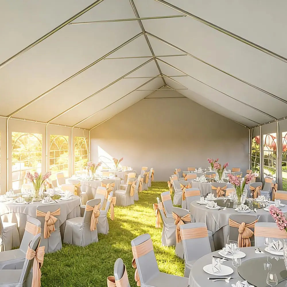 20x40 Party Tent Canopy for Weddings Waterproof Event Tent with Removable Sidewalls ampRollup Door, HeavyDuty Steel Frame for O