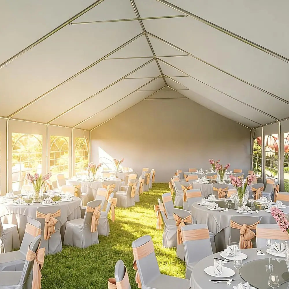 20x40 Party Tent or Weddings Waterproo Event Tent with Removable Sidewalls &Roll-up Door, Heavy-Duty Steel e or Outdoor Weddings