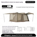 Naturehike Village 6.0-Roof Quick-open Camping Tent Outdoor Portable 150D Titanium Black Oxford Cloth Waterproof Sunscreen Tent