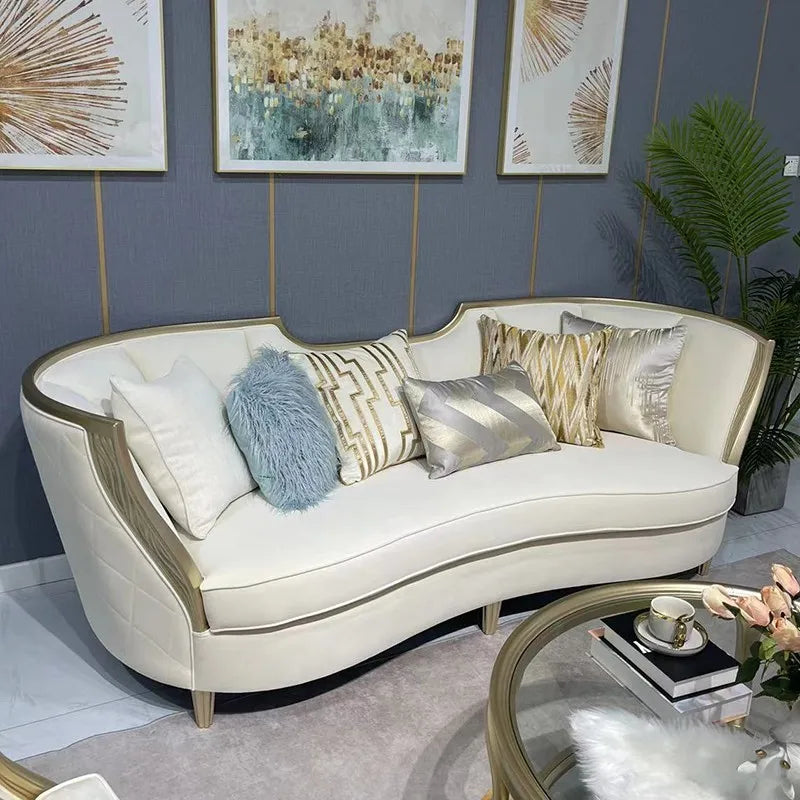 LJY Memory Italian Living Room Sofas Designer Gold Luxury Floor Sofa Living Room Bean Corner Banken Woonkamer Furniture For Home