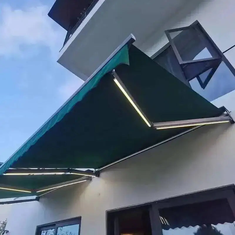 Z Electric Balcony Retractable Pergola Gazebos Awning Aluminum Tents Alloy Outdoor Eaves Rainproof Courtyard Tent Villa Sunshade