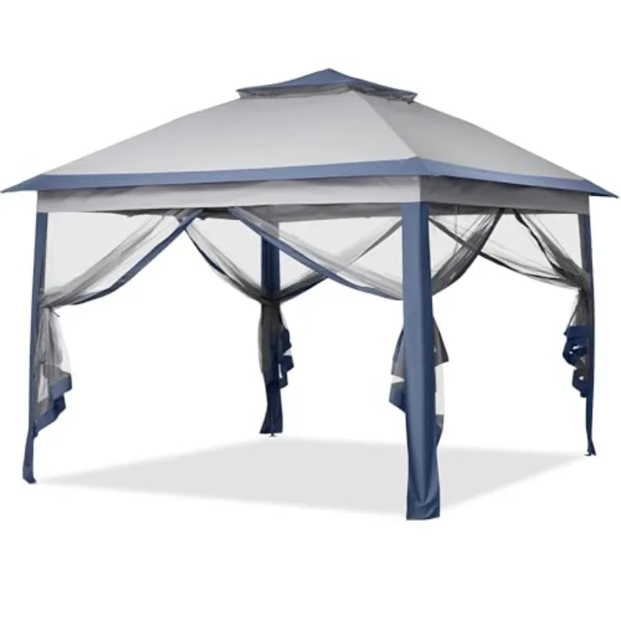 11x11 Pop Up  Tent Outdoor  with Netting Outdoor Gazebo for Backyard Tent with Handbag