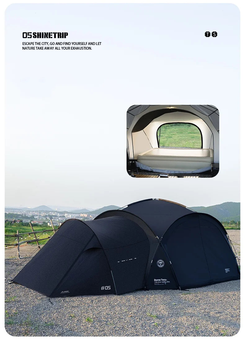 Outdoor Camping Bib Mesh Tent Accessories ShineTrip Silver-Coated Waterproof Customizable Modular Tent System Dome Shelter Parts