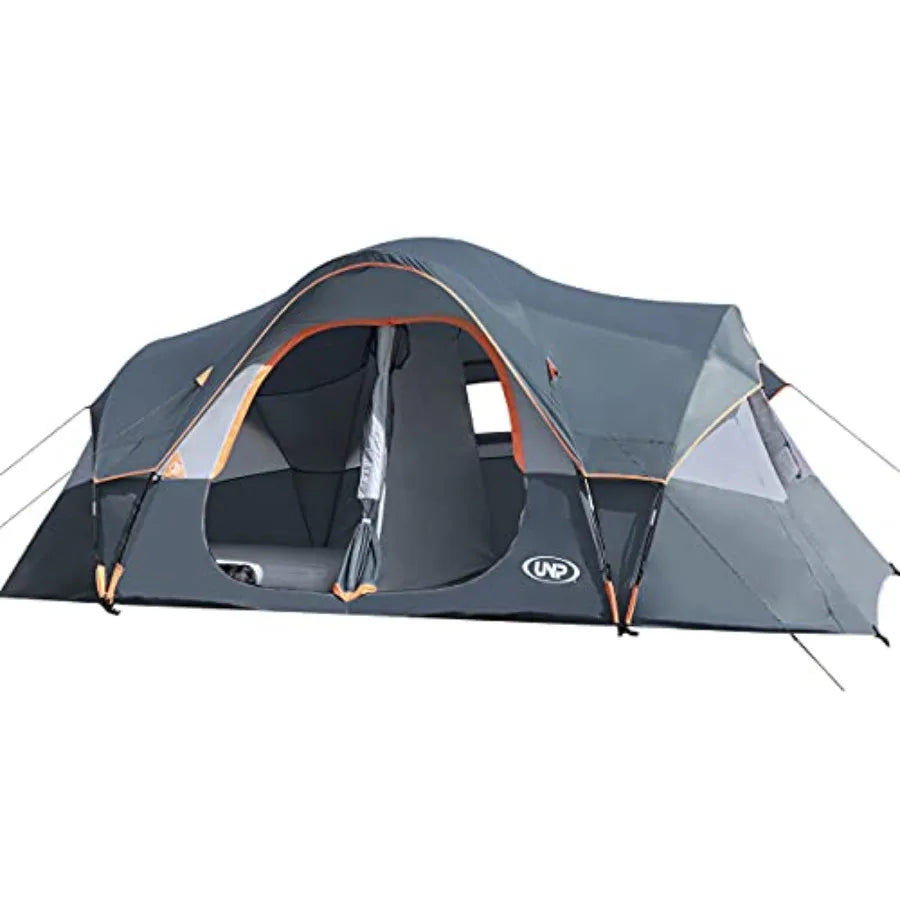 Camping Tent 10-Person-Family Tents, Parties, Music Festival Tent, Big, Easy Up, 5 Large Mesh Windows, Double Layer, 2 Room, Wa