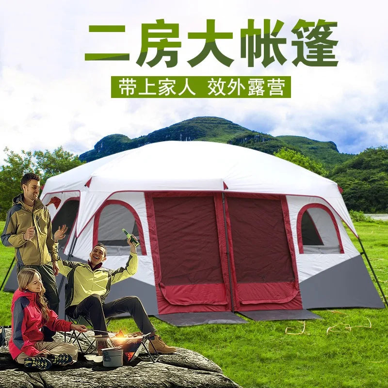 Outdoor new two-bedroom and one-bedroom tent Outdoor camping 6  8  10  12 people Two-bedroom