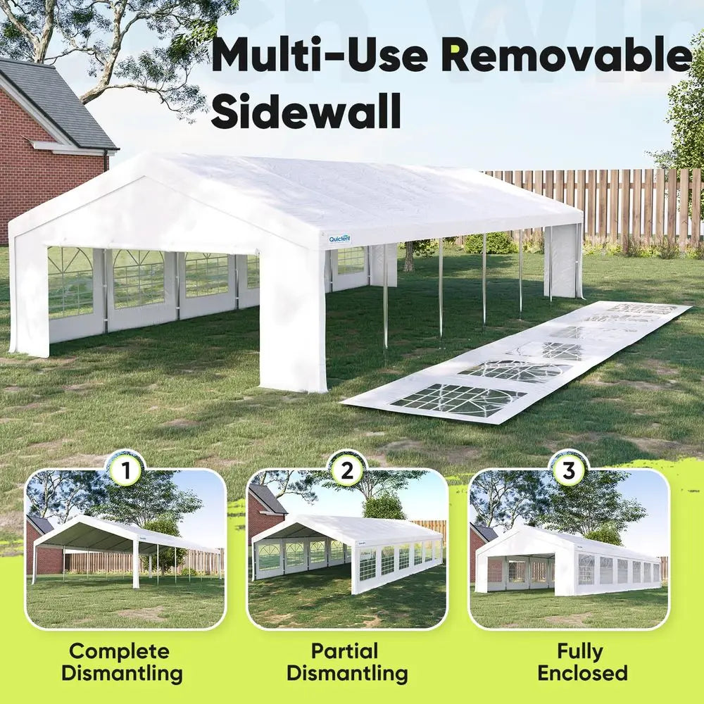 20x40ft Party Tent Heavy Duty Outdoor Canopy Tent Carport Wedding Event Shelter BBQ Wedding Tents for Parties with Storage Bags