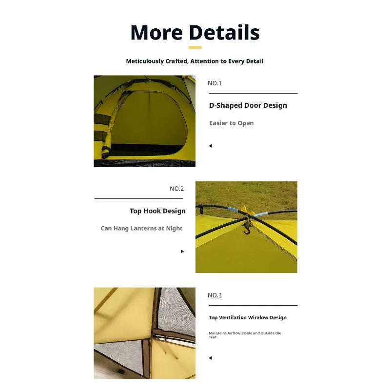 Portable Lightweight Instant Pop Up Small Outdoor Tent Windproof Waterproof Sun Shade Camping Tent for Beach and Park Leisure
