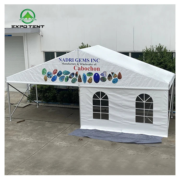 Outdoor Large Span Exhibition Wedding Event Tent Sunshade Canopy Tent Room 20 X 40 Party Tent For 200 500 People