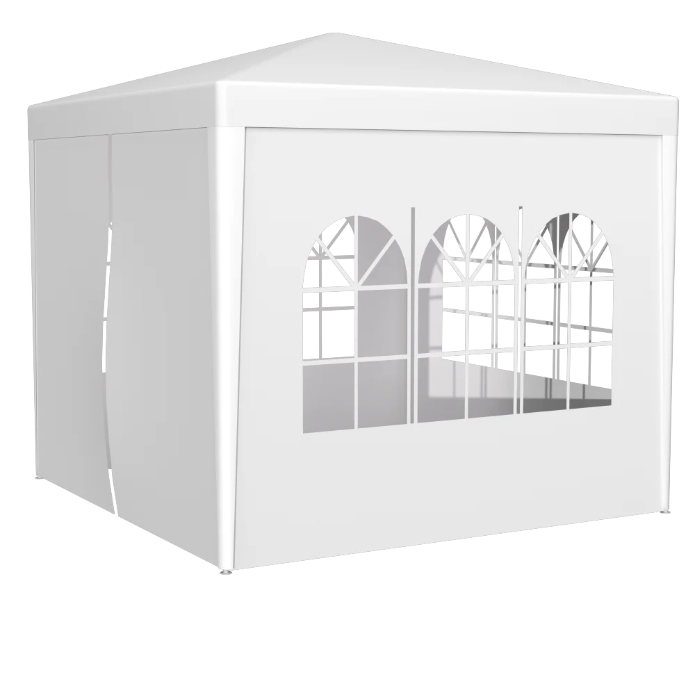 Tente de réception 10'x10' pour extérieur, gazebo robuste, auvent de mariage + 4 murs amovibles, vert