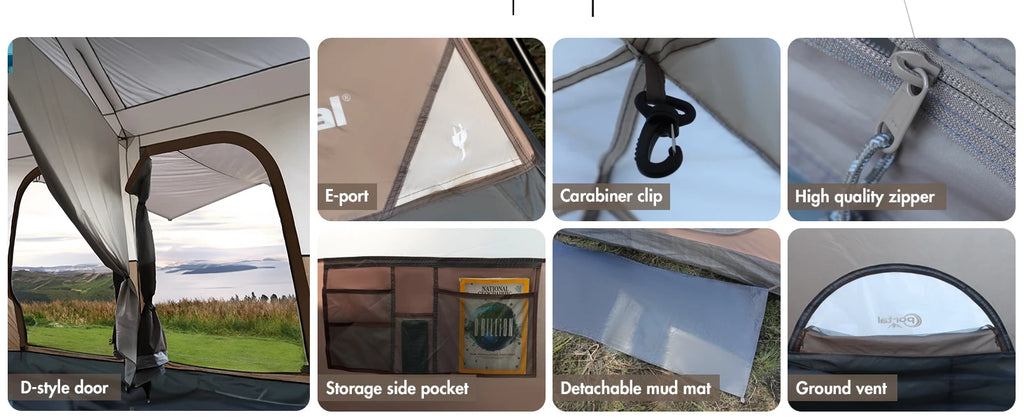 6 | 8 | 10 Person Family Camping Tent with Porch, Big Family Camping Tent with Tall Height, Good Ventilation, Water Resitant Large Tent for Outdoor Camping, Backyard