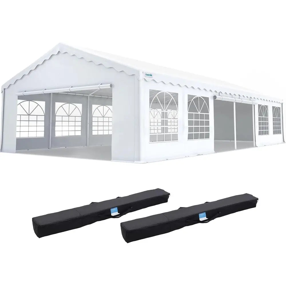 Heavy-Duty 20x40 Outdoor Party Tent with Galvanized Steel Frame for Weddings and Events, Includes Storage Bag
