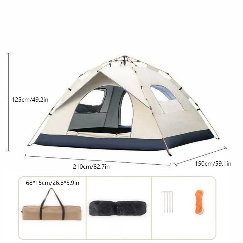 Outdoor Automatic Quick-opening Tent Rainproof Sunshine-proof Tent Fishing Beach Sunshine Shelter Two doors and two windows