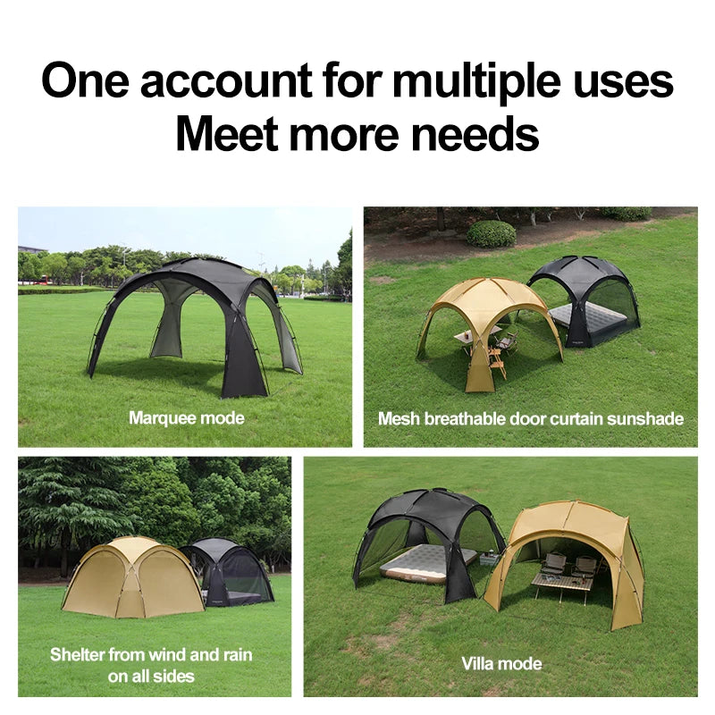 Sonuto 8-13 Person Camping Tent Sun Rainproof & Anti-Mosquito Large Car Awning Compact Foldable Outdoor Pavilion for Family