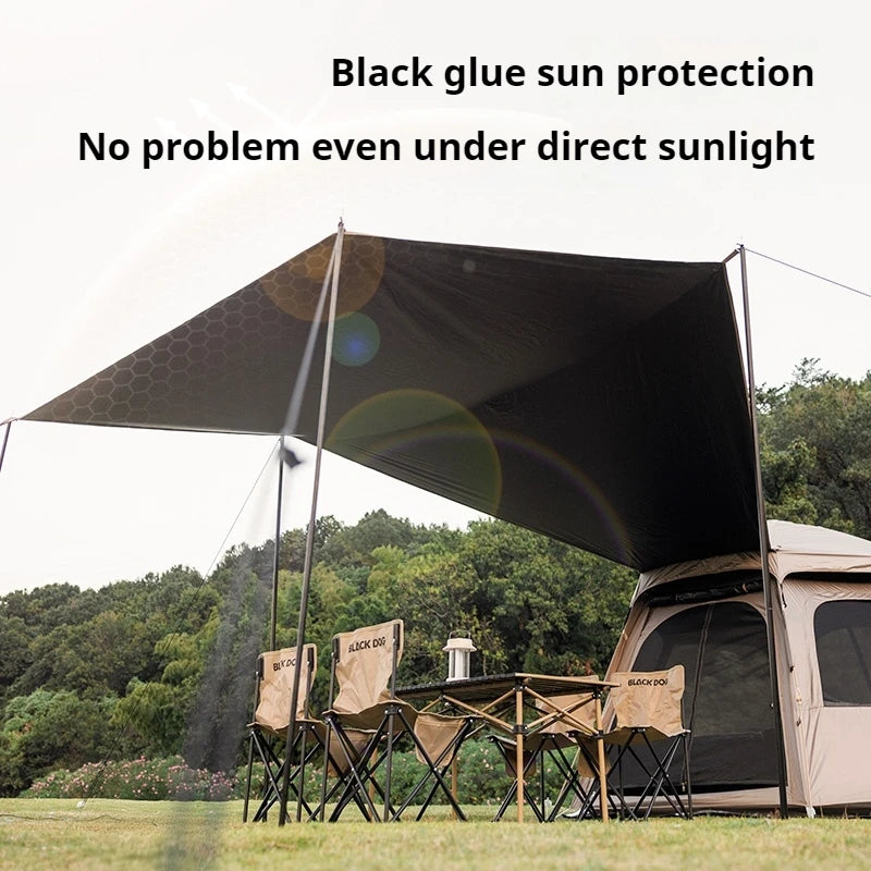 Naturehike BLACKDOG Qiyun 3-Speed Hexagonal Tent Sunscreen Stable Cooling Sensation Strong Wind Resistant Fiber Support With 360
