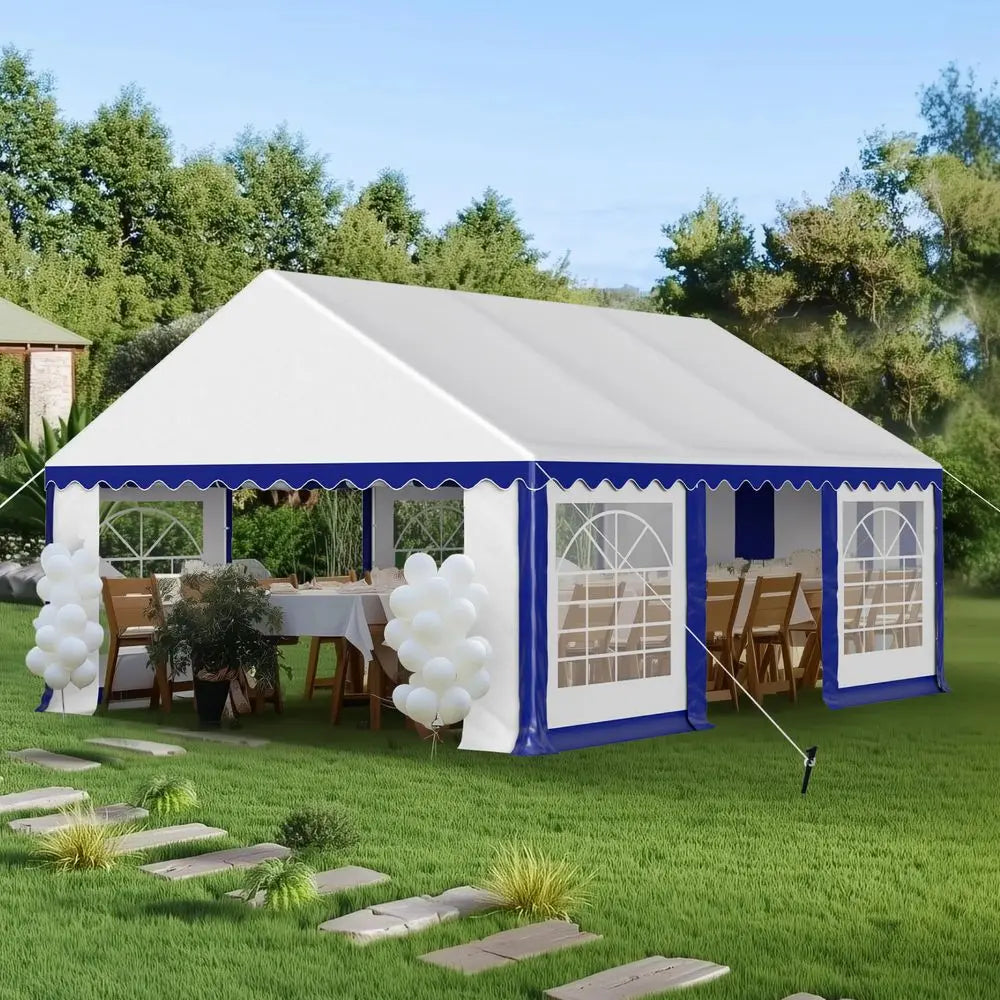 16x20 Outdoor Heavy Duty Party Tent, Large Party Canopy Wedding Event Tent with Removable Sidewalls amp 3 Storage Bags for Pati