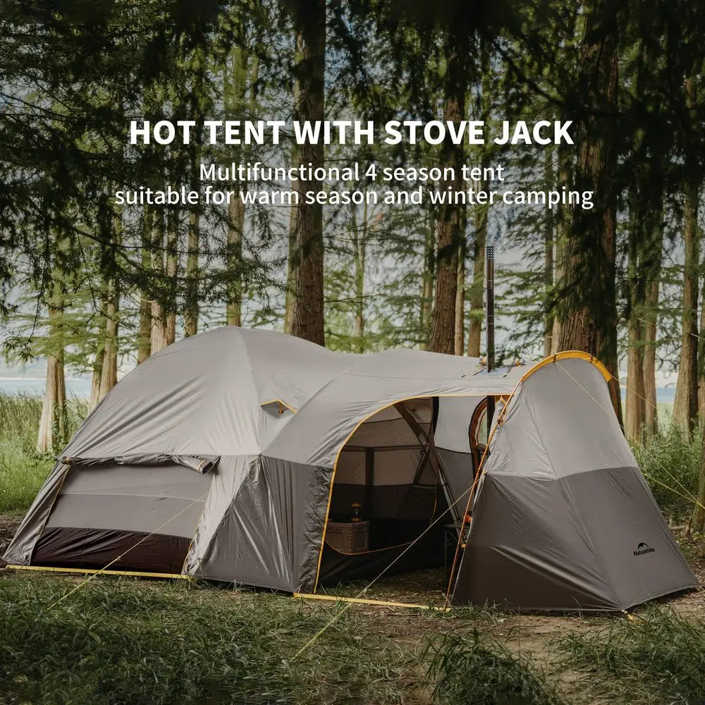 KOTA Camping Tent, Double Layer Waterproof Tents for Camping, Large and Tall Family Tent with Vestibules Porch