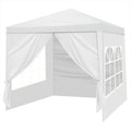 Gazebo de jardin extérieur de 6,5x6,5 pieds, tente de fête de mariage, chapiteau avec 4 parois latérales amovibles