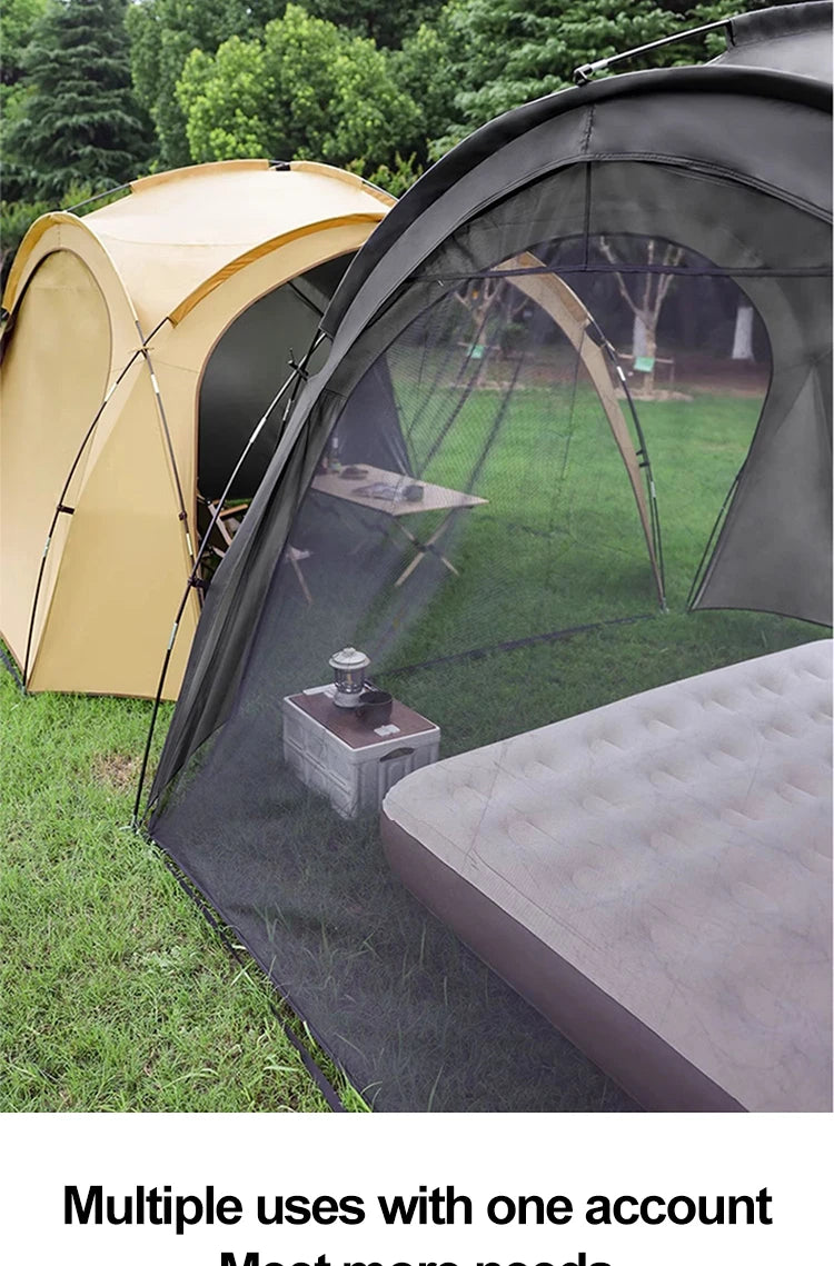 Sonuto 8-13 Person Camping Tent Sun Rainproof & Anti-Mosquito Large Car Awning Compact Foldable Outdoor Pavilion for Family