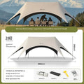Outdoor Portable Hexagonal Sunshade Canopy Camping Rainproof Quick Setup Sun Shelter Professional Ventilated Outdoor Products