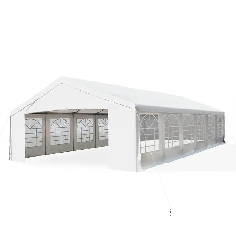 40'x20' Heavy Duty Large Party Tent & Carport with Removable Sidewalls, Windows, Portable Garage Canopy Tent, Sun Shade Shelter for Parties Wedding Outdoor Events, White