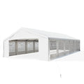 40'x20' Heavy Duty Large Party Tent & Carport with Removable Sidewalls, Windows, Portable Garage Canopy Tent, Sun Shade Shelter for Parties Wedding Outdoor Events, White