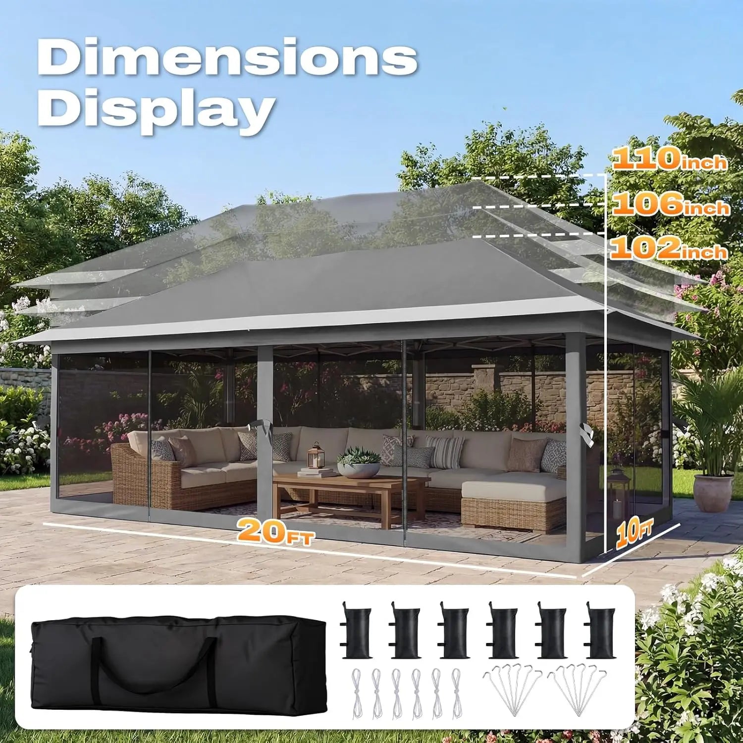 Pop up Gazebo Canopy Tent, One Person Set up Portable Instant Folding Shelter, Outdoor Canopy Tent with, Customized