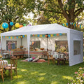 10x20 Pop up Canopy with Sidewalls Easy up Canopy Tent Instant Shelter with Windows for Outdoor Events Parties Weddings Commerc