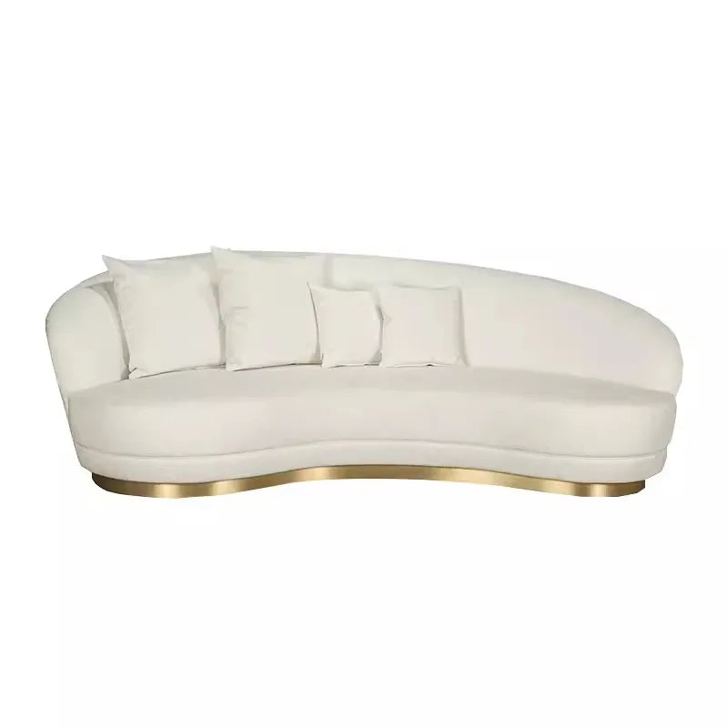 Simple clubhouse reception creative special-shaped light luxury beauty salon clothing store curved sofa
