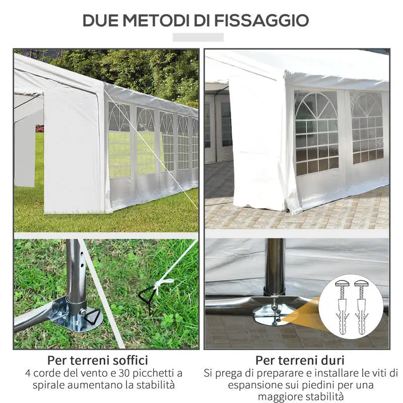 40'x20' Heavy Duty Large Party Tent & Carport with Removable Sidewalls, Windows, Portable Garage Canopy Tent, Sun Shade Shelter for Parties Wedding Outdoor Events, White