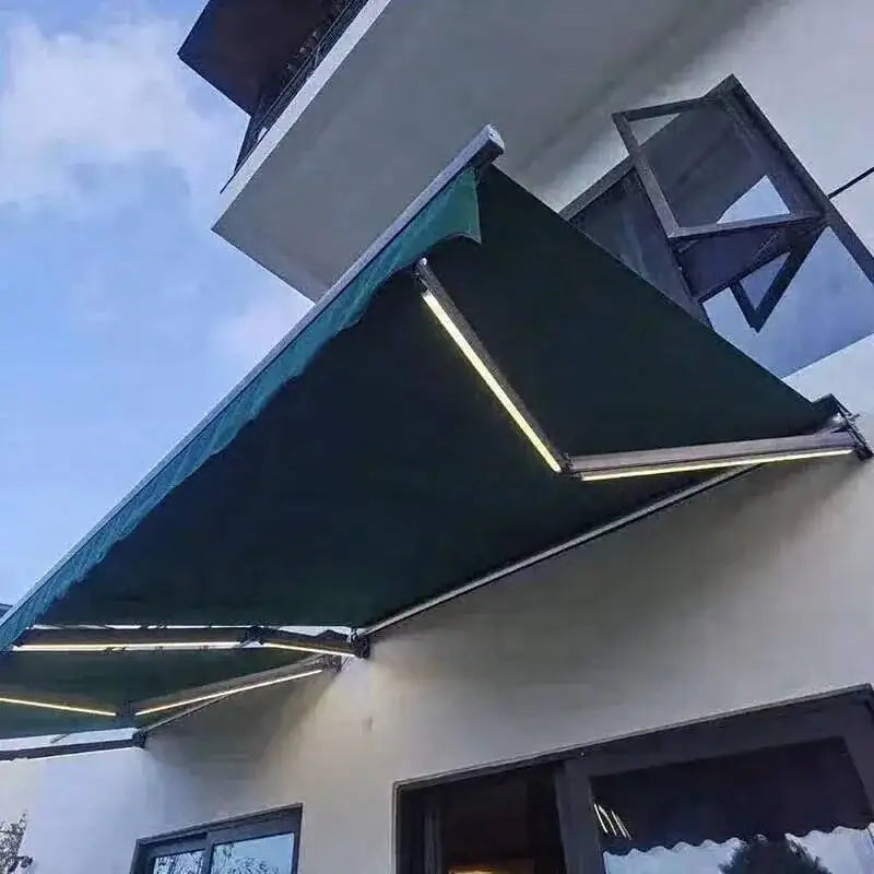Z Electric Balcony Retractable Pergola Gazebos Awning Aluminum Tents Alloy Outdoor Eaves Rainproof Courtyard Tent Villa Sunshade