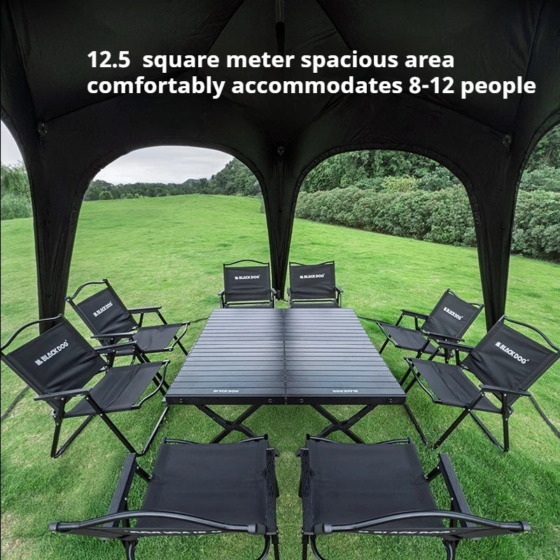 Naturehike BLACKDOG Camping Dome Tent Sunshade 150D Oxford Cloth Combination Buckle or Zipper Outdoor Travel Tent With Chimney