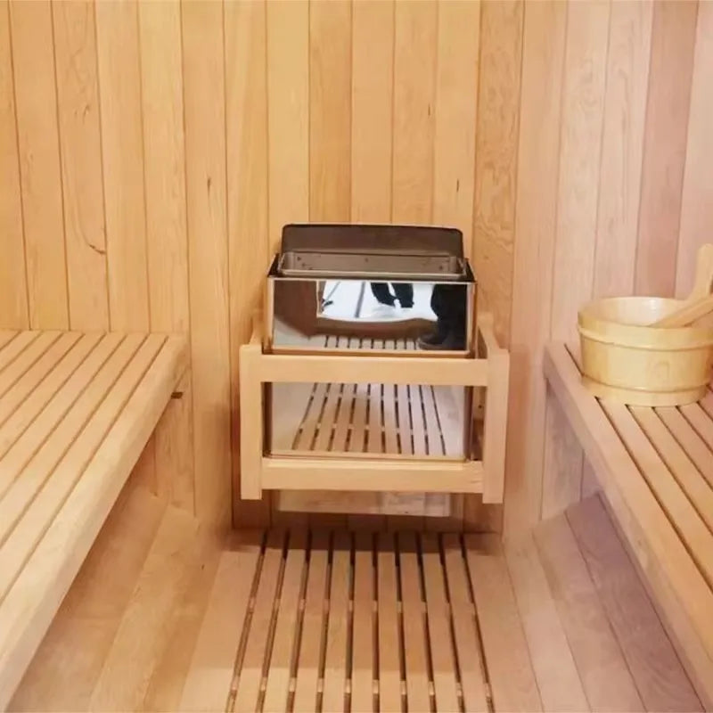 Sauna personnalisé en bois traditionnel pour 2-3 personnes, en cèdre rouge et en hemlock canadien, pour l'extérieur