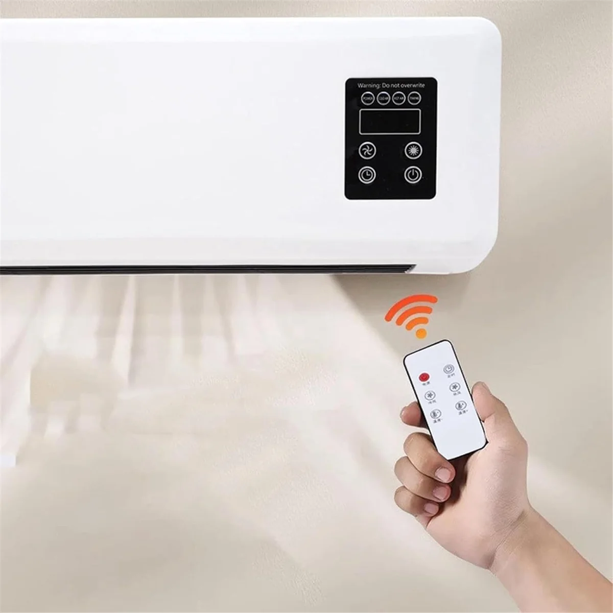 BISM1 Cooling and Heating Dual-Purpose Heater Household Wall-Mounted Electric Heater Small Air Conditioner EU Plug