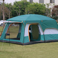 430/380/320cm Camping Tent 5-8-12 Person 3 Sizes Two-bedroom Tent Oversize Leisure Double-plies Rainproof Outdoor Family Tents