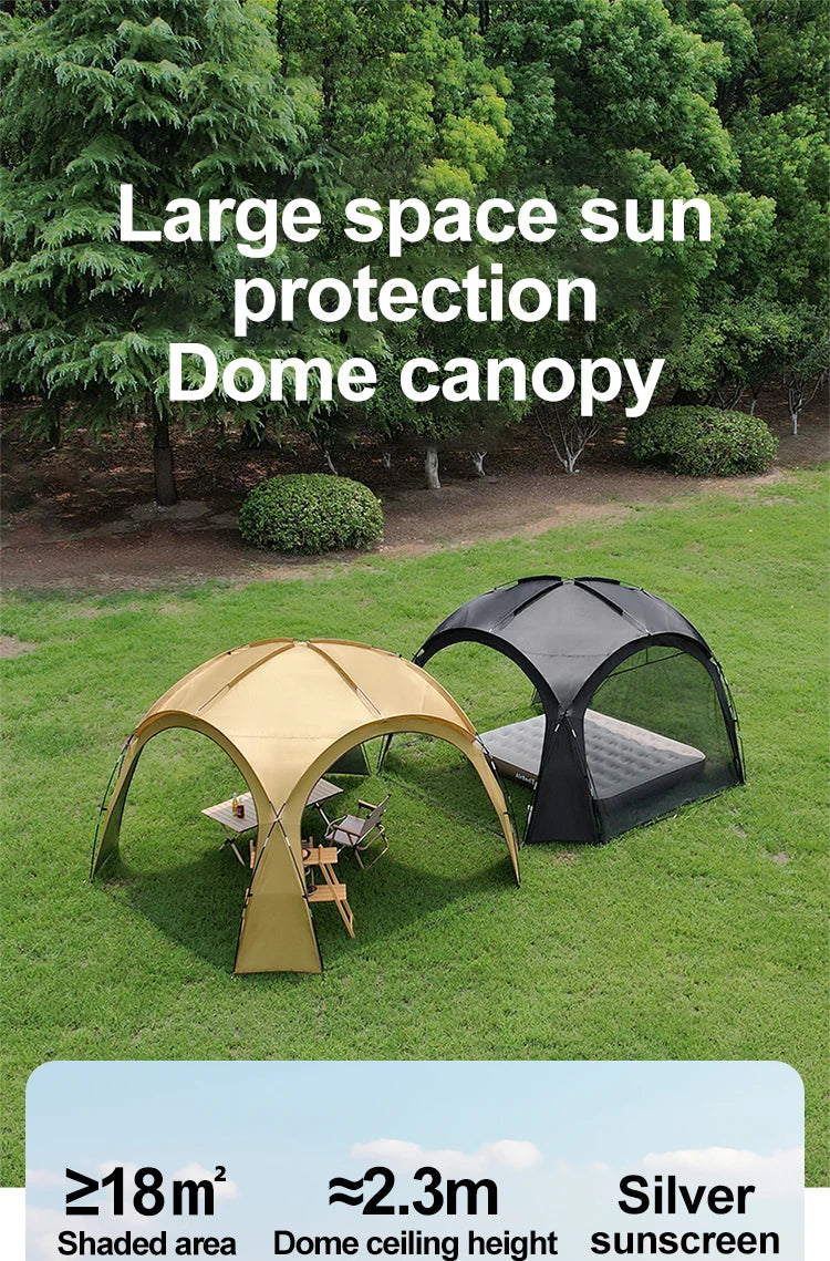 Sonuto 8-13 Person Camping Tent Sun Rainproof & Anti-Mosquito Large Car Awning Compact Foldable Outdoor Pavilion for Family