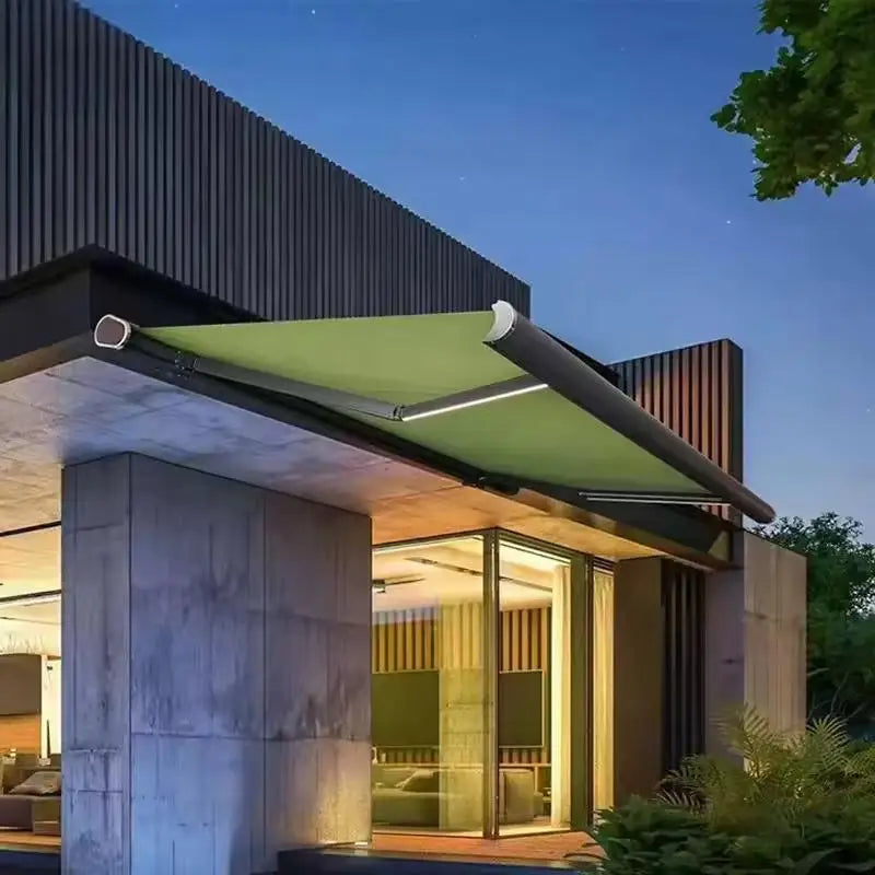 Modern outdoor retractable aluminum patio awning, awning can be customized in style,