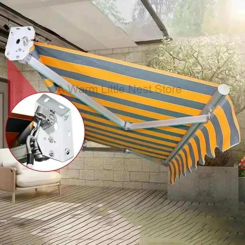 Retractable Gazebos Hand-cranked Awning Outdoor Balcony Window Shop Sunshade Tent Courtyard Sun Protection and Rainproof Pergola