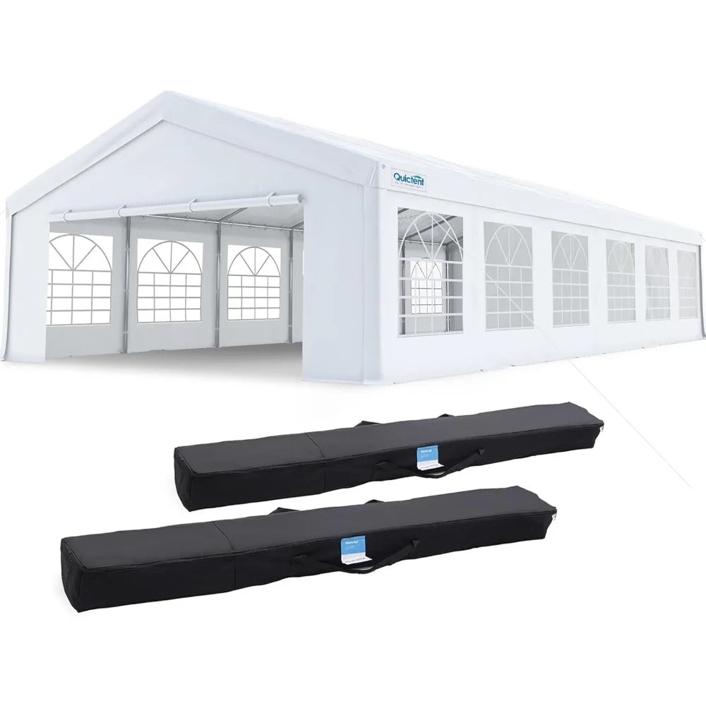 Tente de fête 20x40, auvent extérieur robuste, abri pour événements de mariage, barbecue, tentes de mariage pour fêtes avec sacs de rangement (C