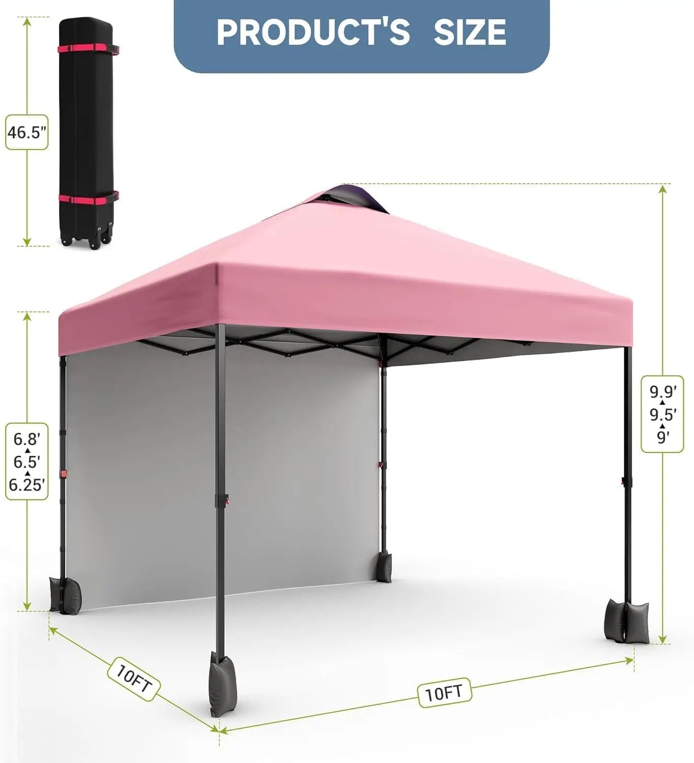 10x10FT Instant Pop-Up Gazebo with Removable Sidewalls, UV Protection & Waterproof Outdoor Canopy, Portable Event Tent for Parties, Weddings, Backyard, Beach, Camping