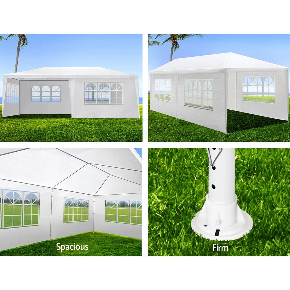 Tente de réception de mariage 10x20' avec 6 parois latérales amovibles
