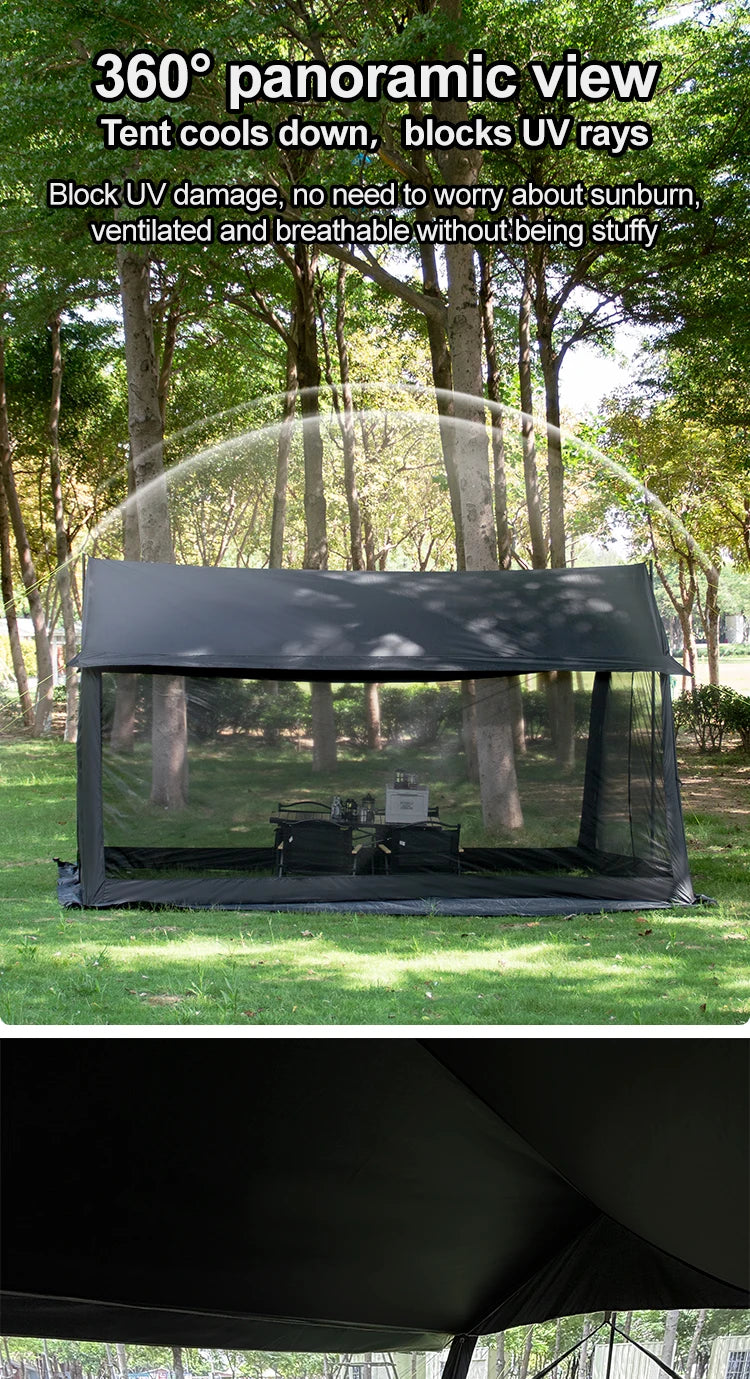 Sonuto 210D Automatic Camping Tent Large Instant Pop-up Family Tent Waterproof Anti-Mosquito Sun Shelter for Outdoor Beach Park